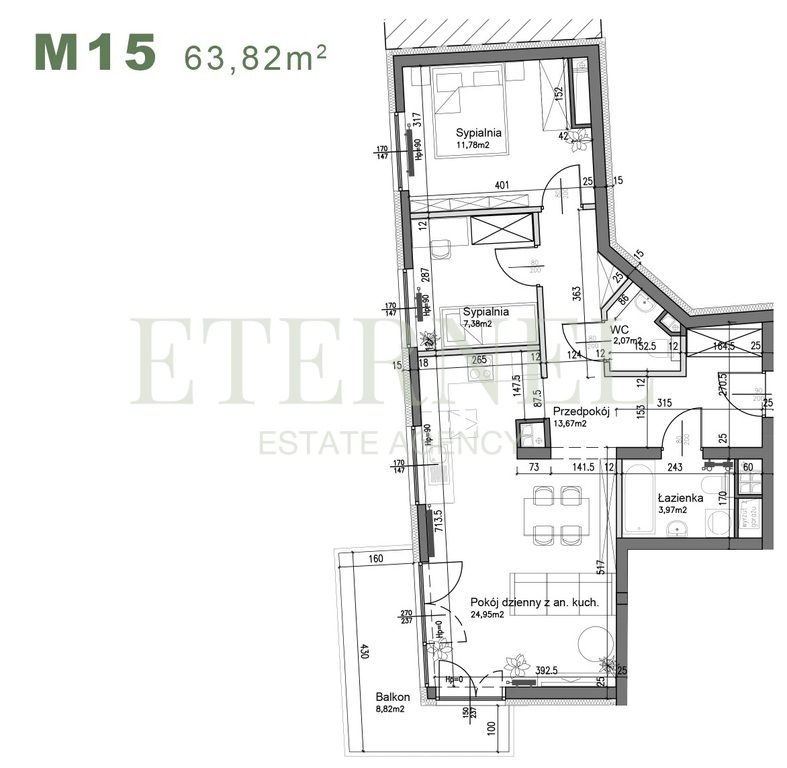Mieszkanie 3-pokojowe Kraków Czyżyny, ul. Śliwkowa. Zdjęcie 2