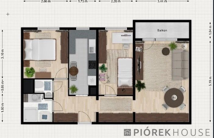 Mieszkanie 3-pokojowe Warszawa Praga-Południe, ul. gen. Romana Abrahama. Zdjęcie 18