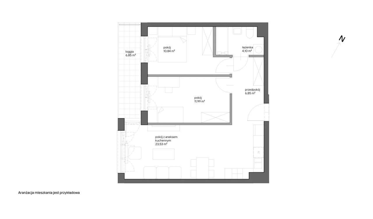 Mieszkanie 3-pokojowe Kraków Bieżanów, ul. Henryka i Karola Czeczów. Zdjęcie 7