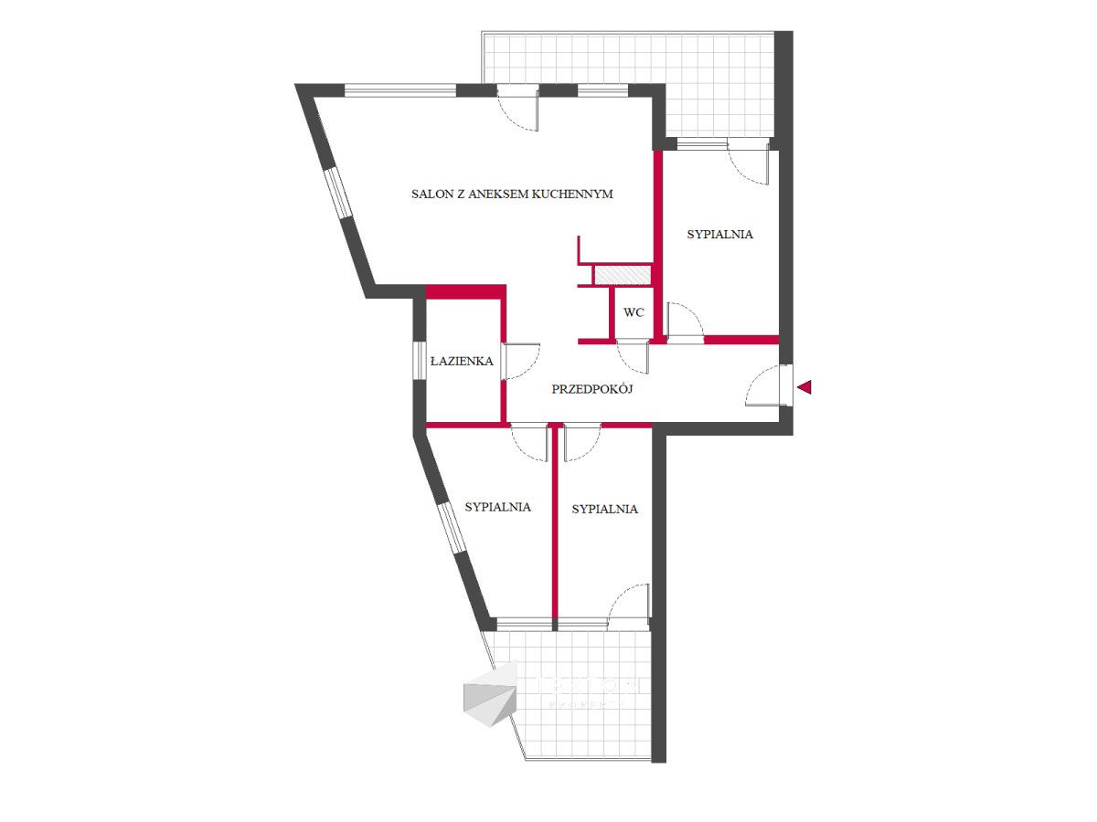 Mieszkanie 4-pokojowe Poznań Rataje, ul. Katowicka. Zdjęcie 21