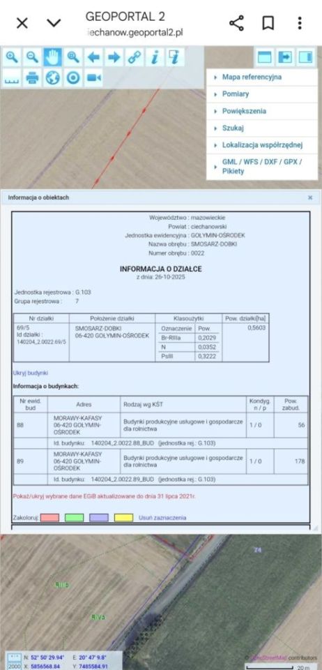 Działka rolna Smosarz-Dobki. Zdjęcie 3