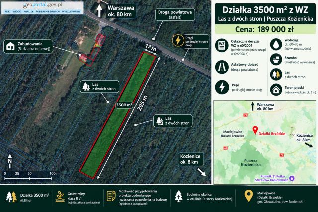 Działka rolno-budowlana Działki Brzóskie. Zdjęcie 1