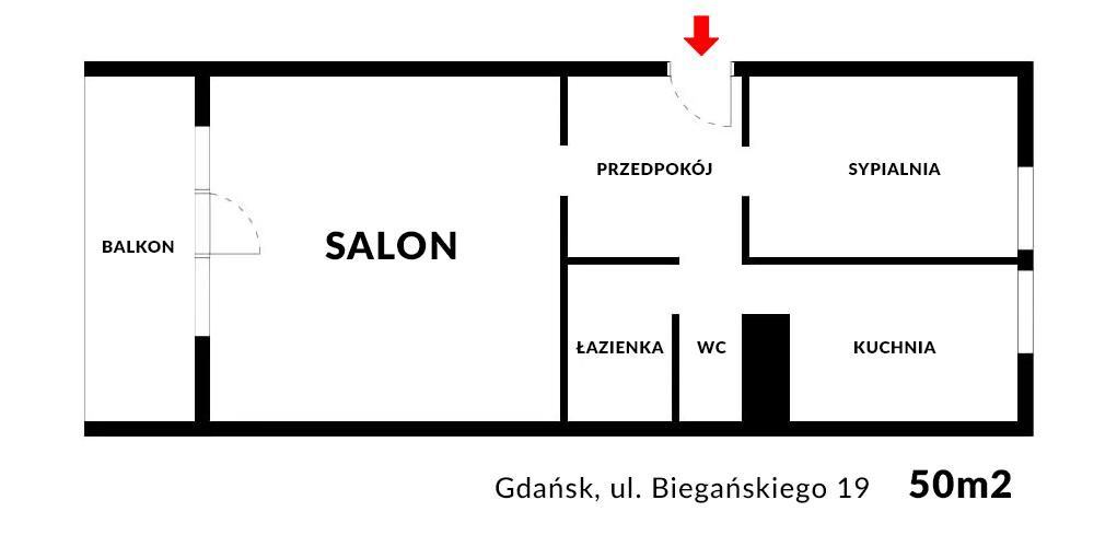 Mieszkanie 2-pokojowe Gdańsk Chełm, ul. Władysława Biegańskiego. Zdjęcie 20