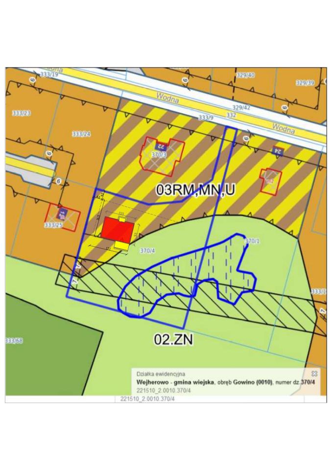 Działka budowlana Gowino, ul. Wodna