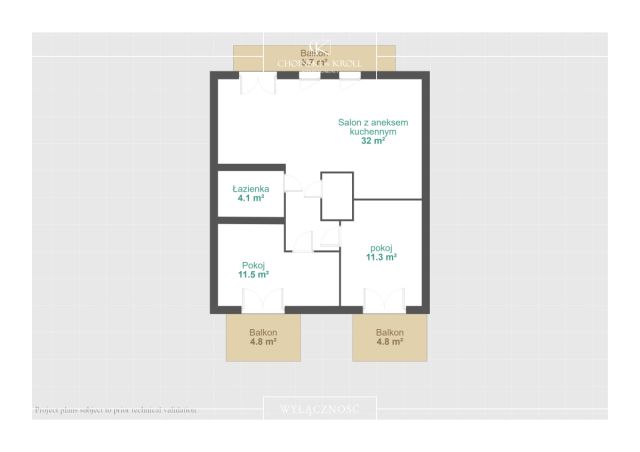 Mieszkanie 4-pokojowe Luboń, ul. Kurowskiego. Zdjęcie 19