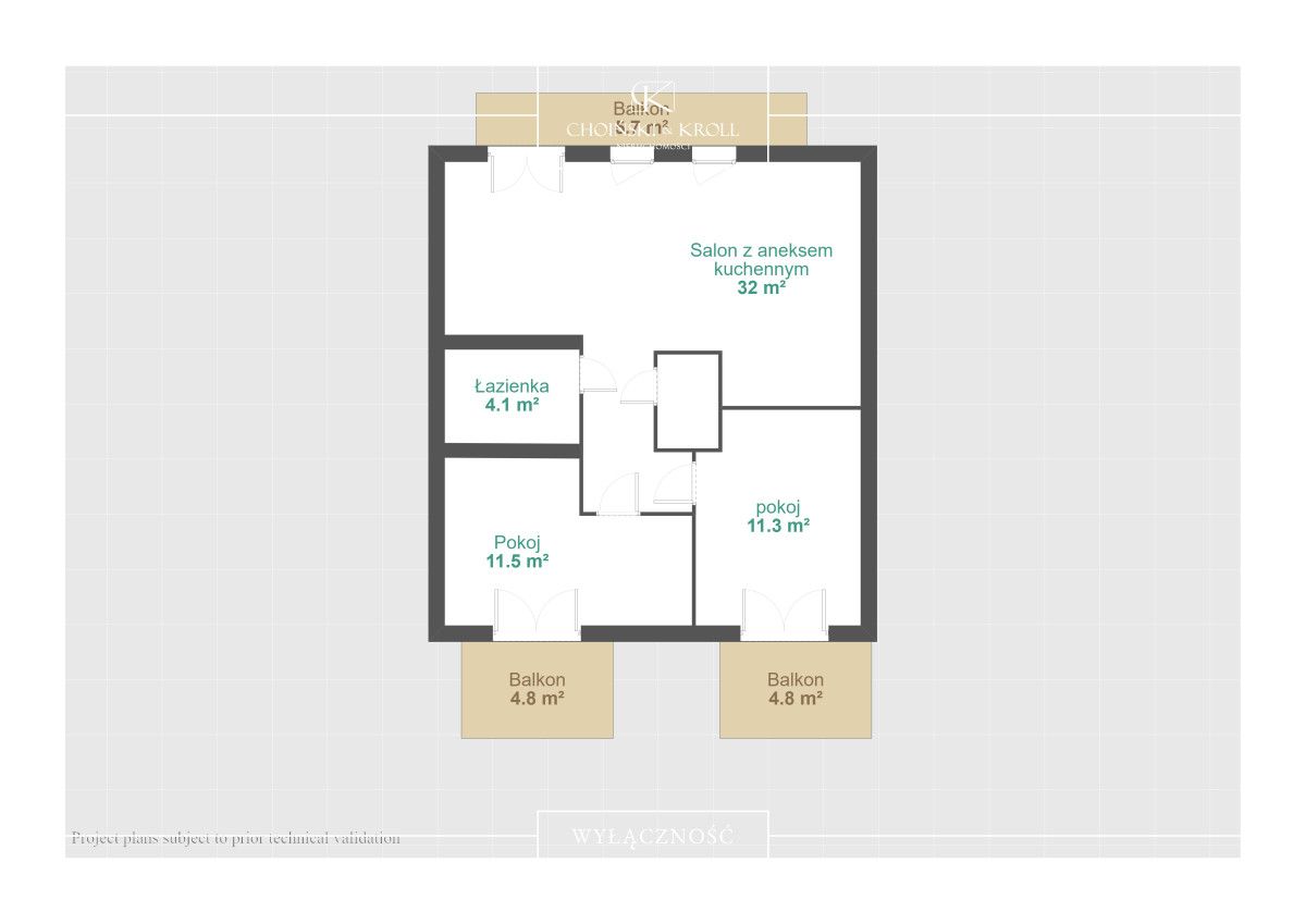 Mieszkanie 4-pokojowe Luboń, ul. Kurowskiego. Zdjęcie 19