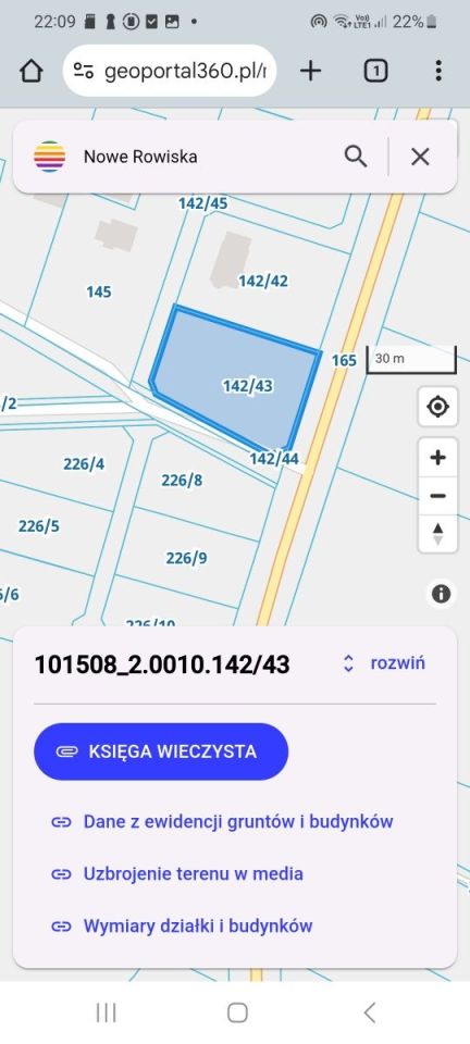 Działka budowlana Nowe Rowiska. Zdjęcie 2