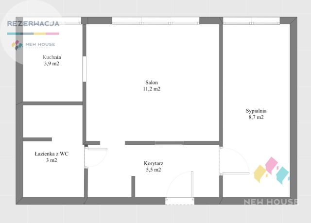 Mieszkanie 2-pokojowe Olsztyn, ul. Dworcowa. Zdjęcie 11