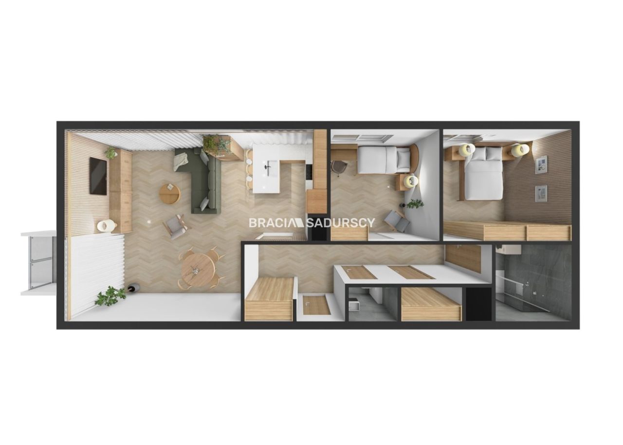 Mieszkanie 4-pokojowe Kraków Bronowice, ul. Stańczyka. Zdjęcie 3