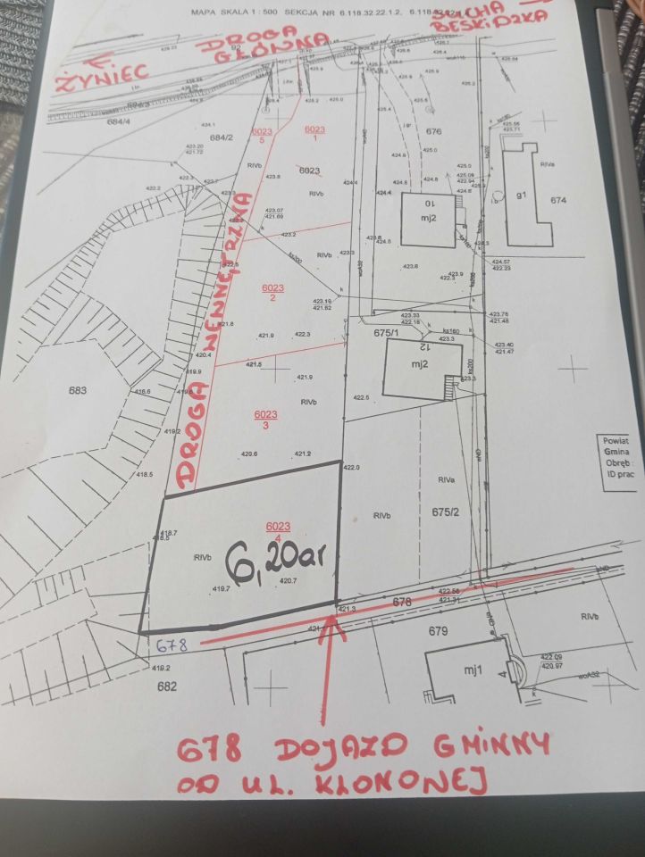 Działka budowlana Łękawica. Zdjęcie 4