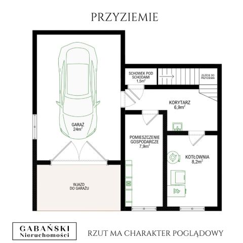 dom wolnostojący, 5 pokoi Kąśna Dolna. Zdjęcie 16