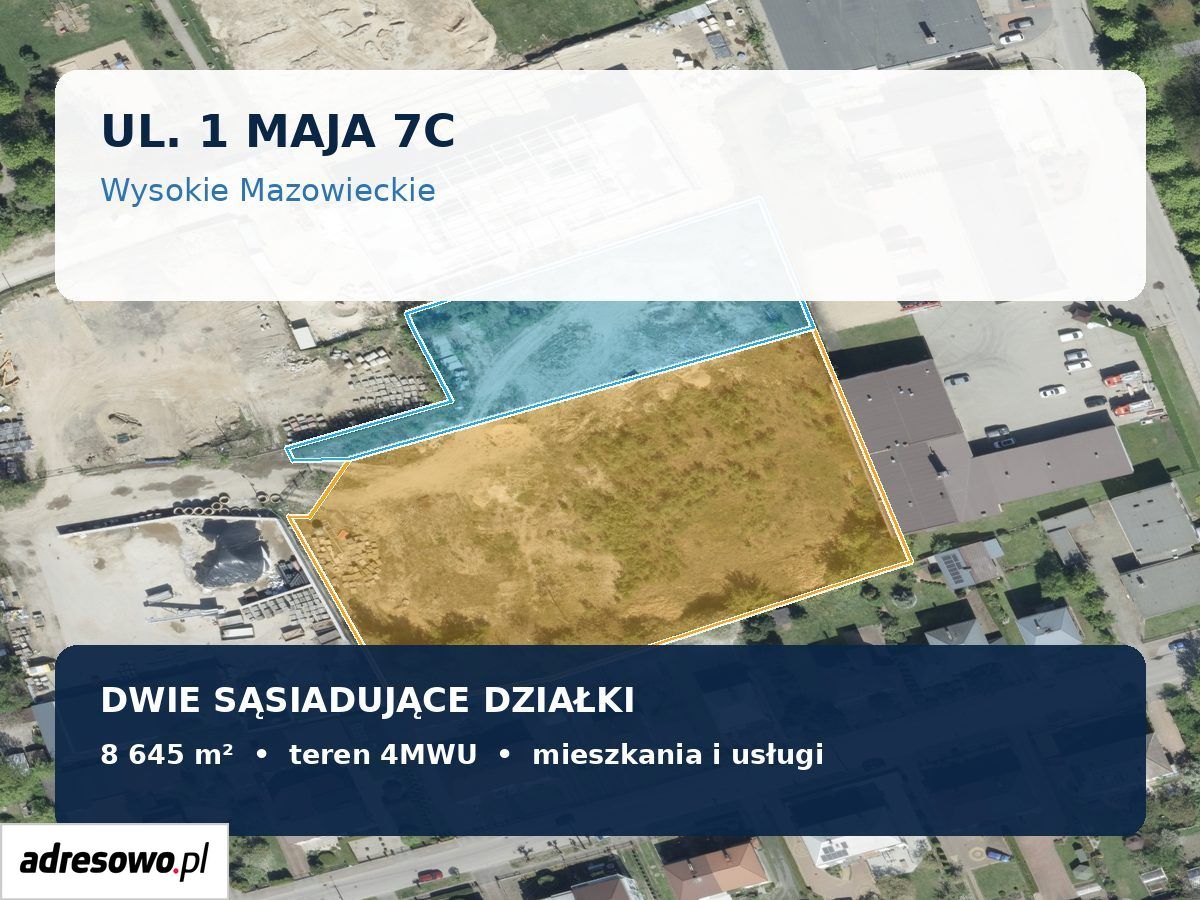 Działka inwestycyjna Wysokie Mazowieckie, ul. 1 Maja. Zdjęcie 3