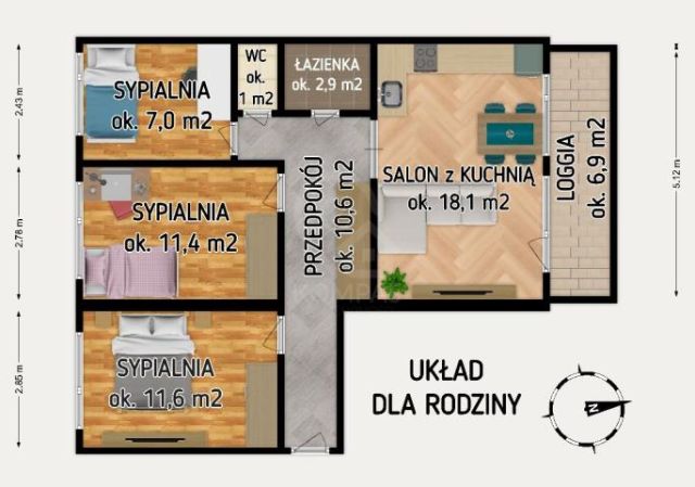 Mieszkanie 4-pokojowe Wrocław Psie Pole, ul. Oleska. Zdjęcie 4