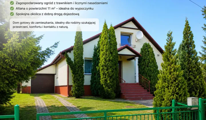 dom wolnostojący, 5 pokoi Borkowo, ul. Raduńska