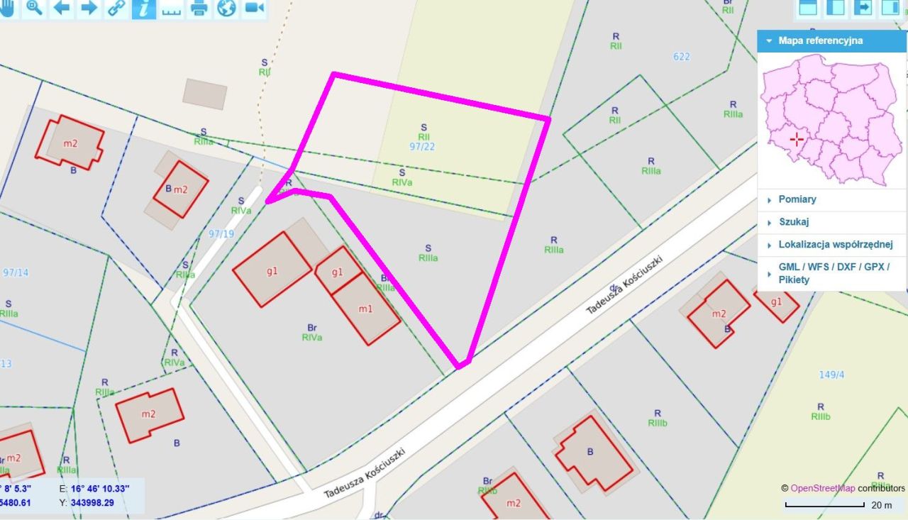 Działka rolno-budowlana Lutynia, ul. Tadeusza Kościuszki. Zdjęcie 3