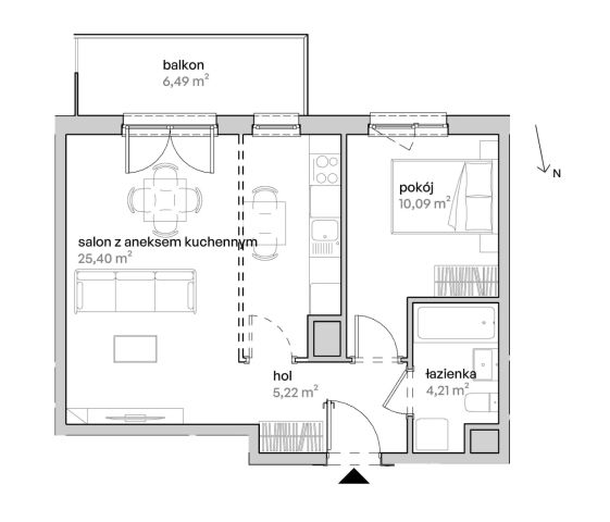 Mieszkanie 2-pokojowe Poznań Starołęka, ul. Unii Lubelskiej. Zdjęcie 7