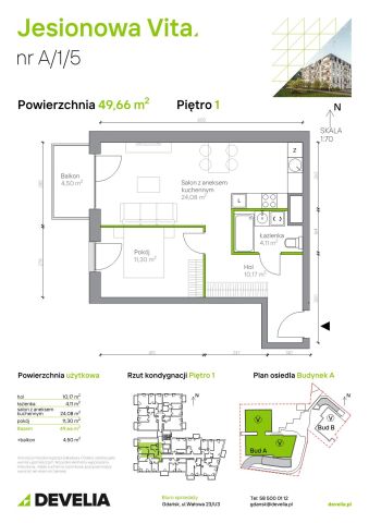 Mieszkanie 2-pokojowe Gdańsk Wrzeszcz, ul. Jesionowa. Zdjęcie 6