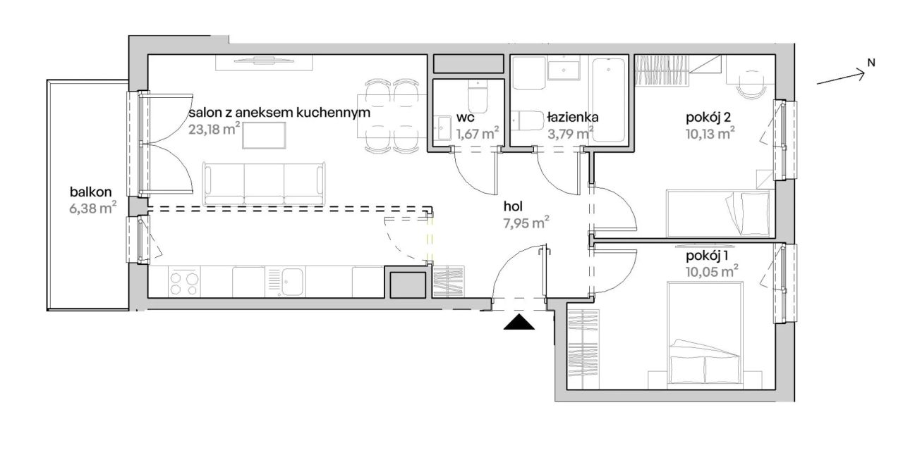 Mieszkanie 3-pokojowe Poznań Starołęka, ul. Unii Lubelskiej. Zdjęcie 7