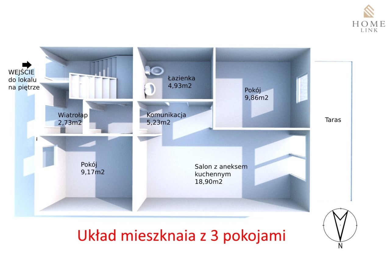 Mieszkanie 3-pokojowe Olsztyn Osiedle Generałów, ul. Majora Jana Piwnika. Zdjęcie 7