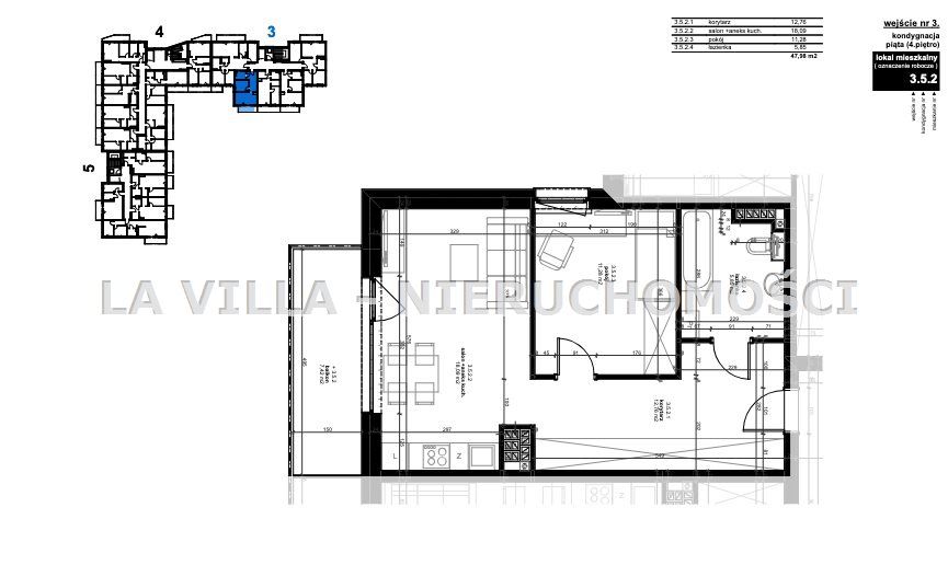 Mieszkanie 2-pokojowe Leszno, os. Ogrody. Zdjęcie 4