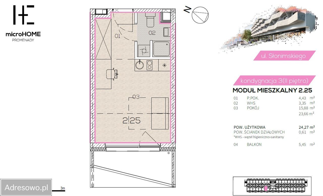Mieszkanie 1-pokojowe Wrocław Psie Pole, ul. Antoniego Słonimskiego. Zdjęcie 16