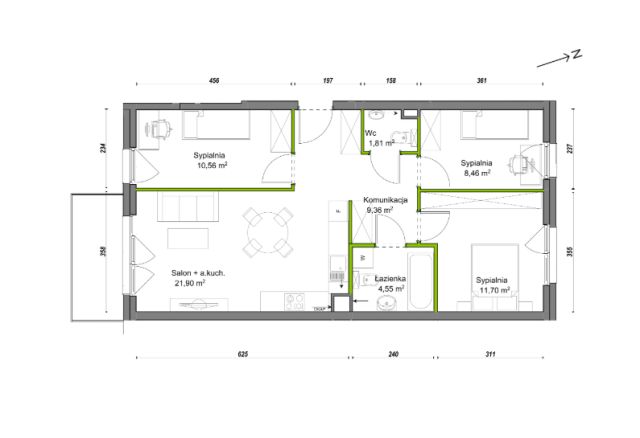 Mieszkanie 4-pokojowe Wrocław Ołtaszyn, ul. Orawska. Zdjęcie 8