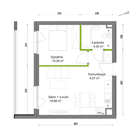 Mieszkanie 2-pokojowe Wrocław Ołtaszyn, ul. Orawska. Zdjęcie 8