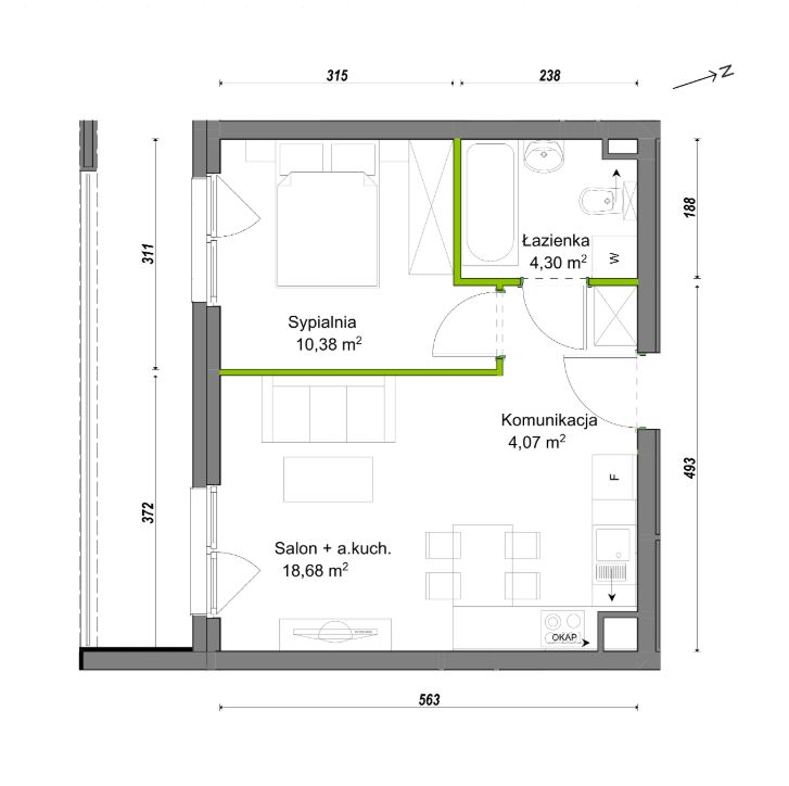 Mieszkanie 2-pokojowe Wrocław Ołtaszyn, ul. Orawska. Zdjęcie 8