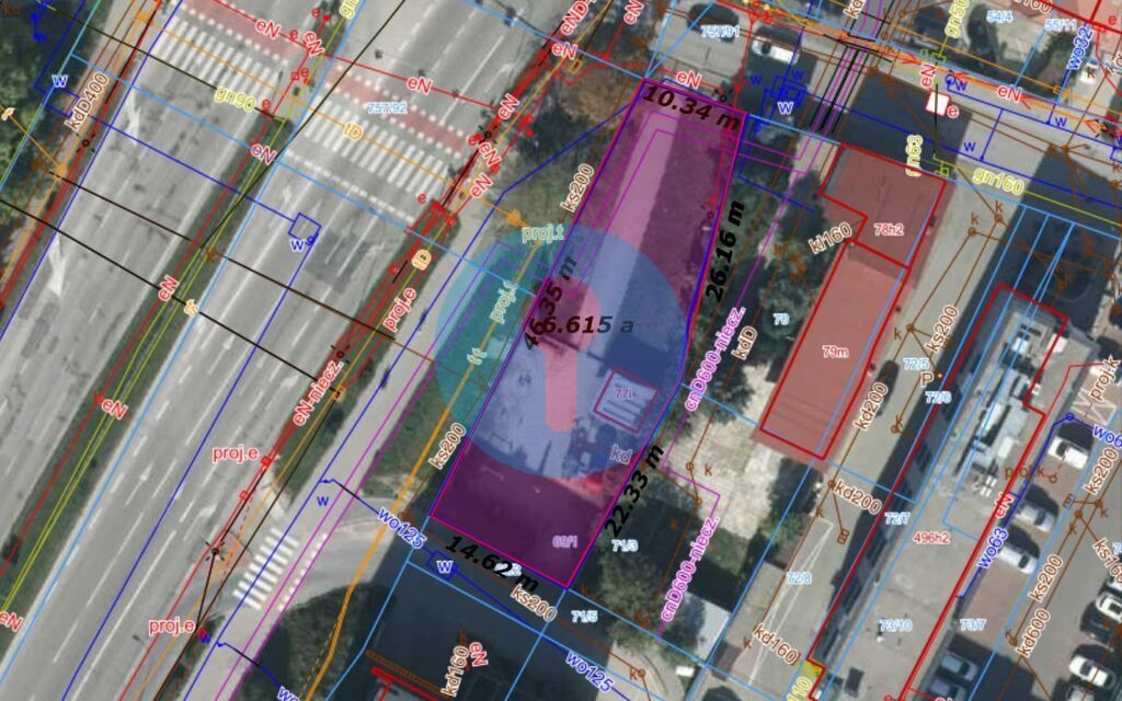 Działka inwestycyjna Kielce, ul. Warszawska