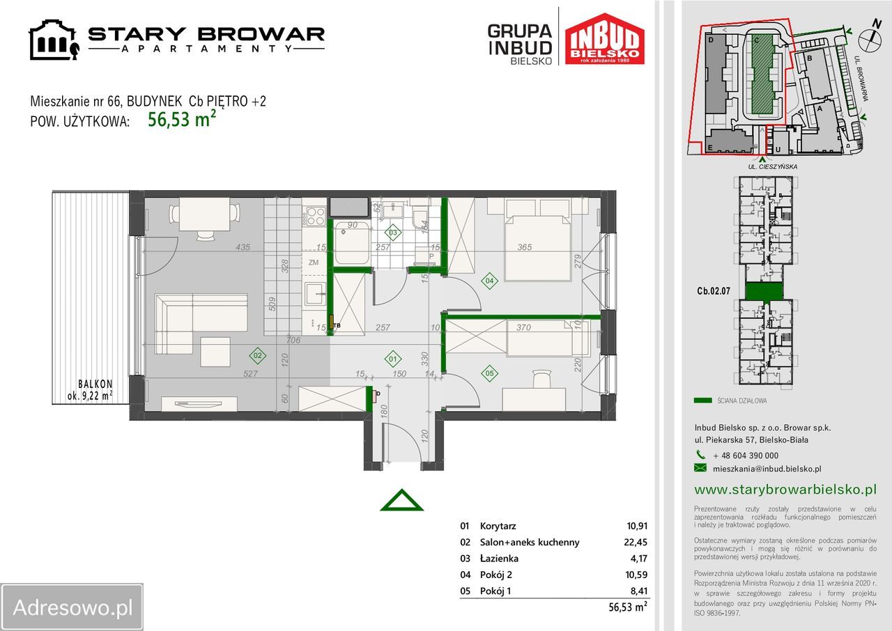 Mieszkanie 3-pokojowe Bielsko-Biała, ul. Browarna. Zdjęcie 7
