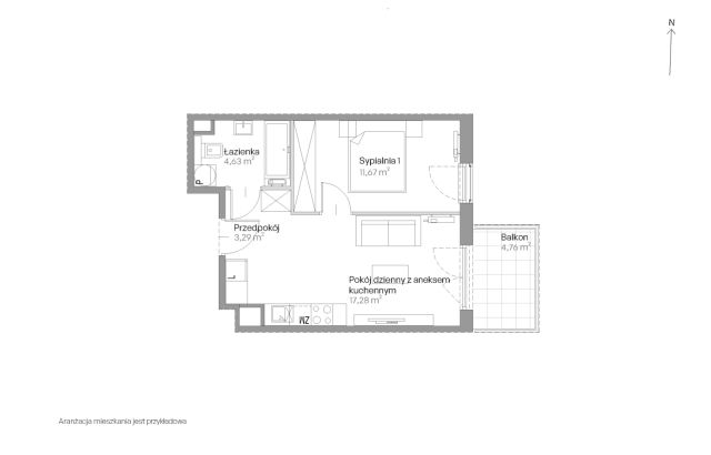 Mieszkanie 2-pokojowe Kraków Czyżyny, ul. Romana Ciesielskiego. Zdjęcie 14