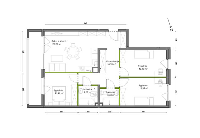 Mieszkanie 4-pokojowe Wrocław Ołtaszyn, ul. Orawska. Zdjęcie 8