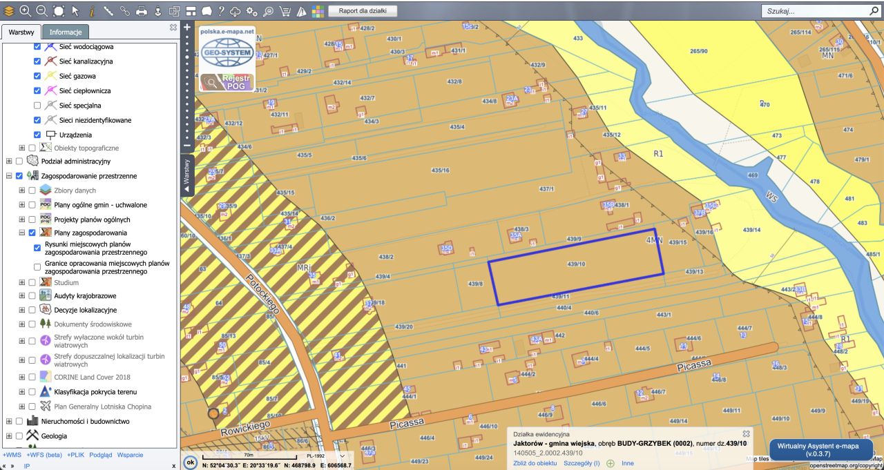 Działka budowlana Budy-Grzybek, ul. Potockiego. Zdjęcie 7