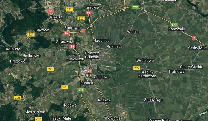 Działka rod Pruszcz Gdański, ul. Powstańców Warszawy