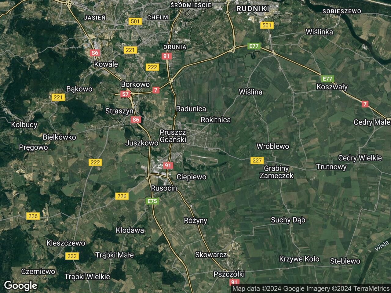 Działka rod Pruszcz Gdański, ul. Powstańców Warszawy