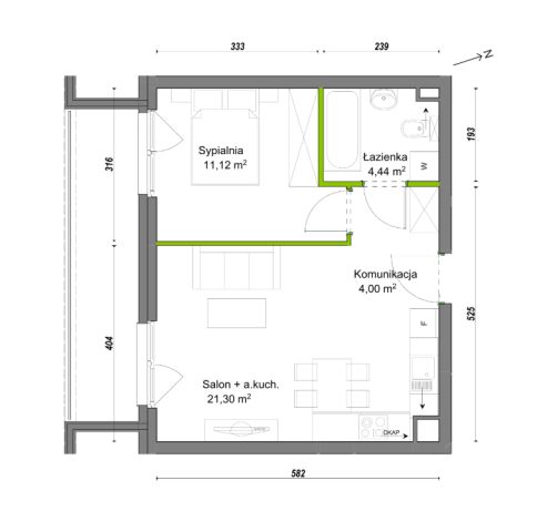 Mieszkanie 2-pokojowe Wrocław Ołtaszyn, ul. Orawska. Zdjęcie 8