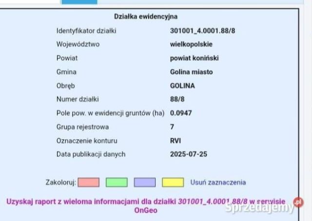 Działka budowlana Golina, ul. Cmentarna. Zdjęcie 1