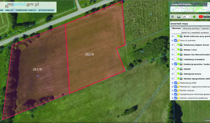 Działka rolna Mościska, Mościska