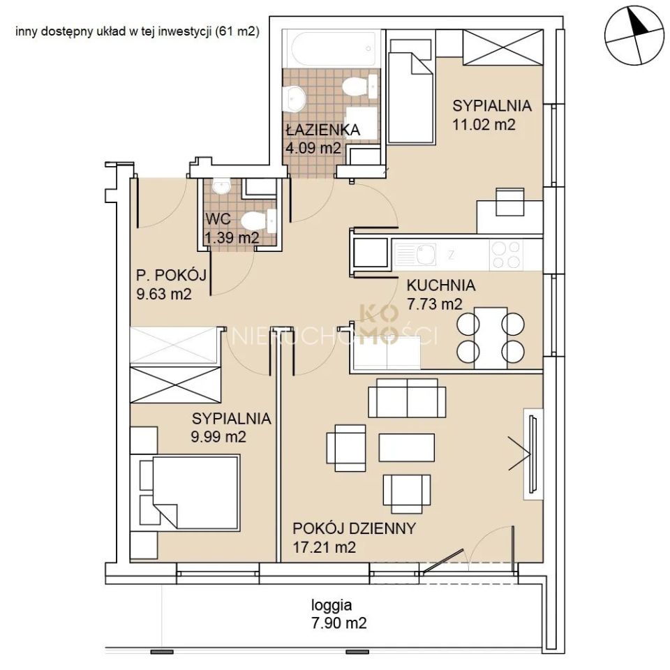 Mieszkanie 3-pokojowe Wrocław Psie Pole. Zdjęcie 15