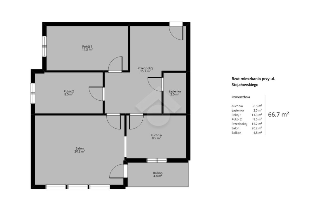 Mieszkanie 3-pokojowe Kraków Kurdwanów, ul. Stanisława Stojałowskiego. Zdjęcie 12