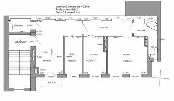 Mieszkanie 3-pokojowe Łódź Śródmieście, ul. Piotrkowska