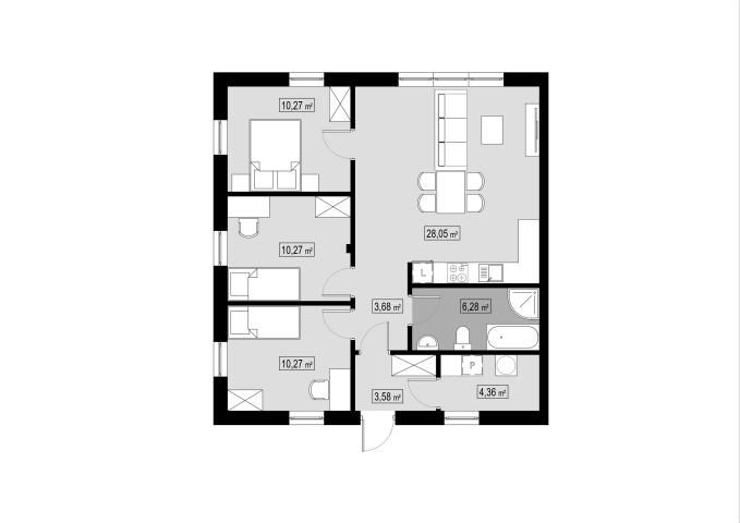 bliźniak, 4 pokoje Iława. Zdjęcie 16