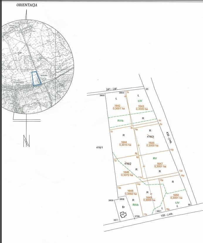Działka rolno-budowlana Grzmiąca. Zdjęcie 2