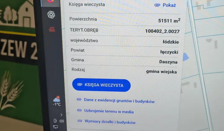 Działka rolno-budowlana Nowy Sławoszew