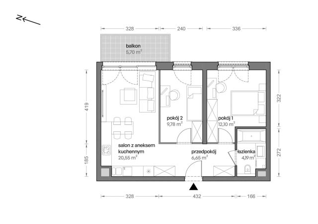 Mieszkanie 3-pokojowe Katowice Brynów, ul. Ceglana. Zdjęcie 7