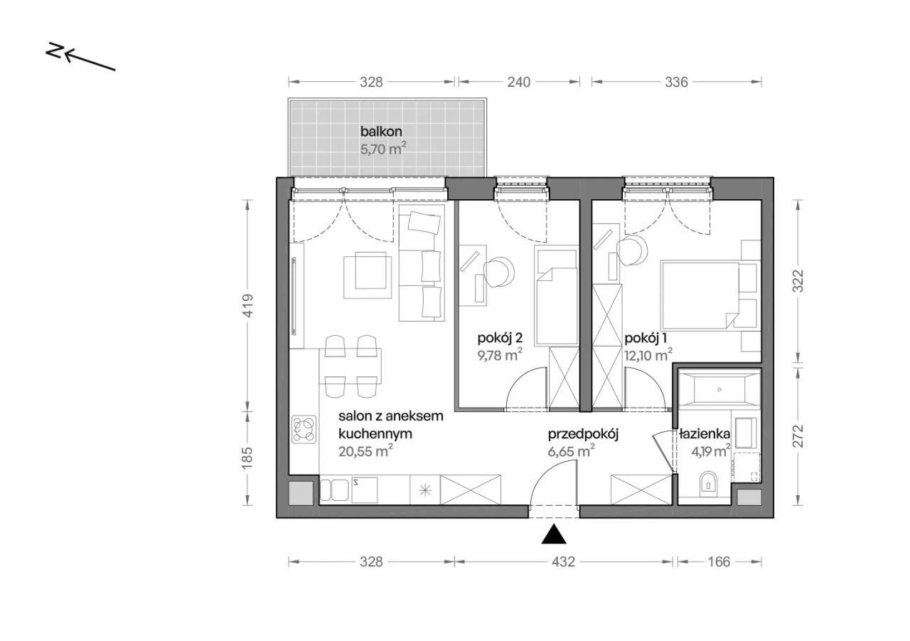 Mieszkanie 3-pokojowe Katowice Brynów, ul. Ceglana. Zdjęcie 7