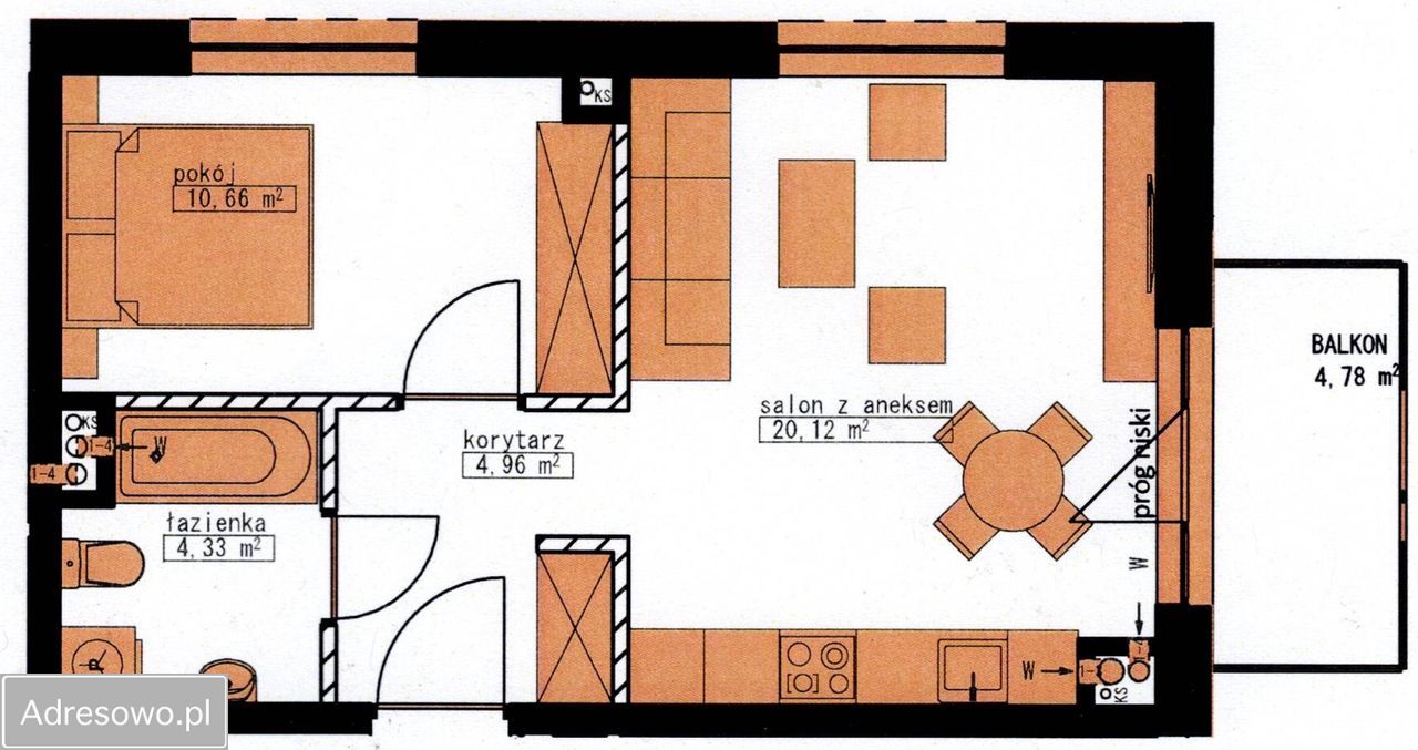 Mieszkanie 2-pokojowe Słupsk Centrum, pl. Władysława Broniewskiego. Zdjęcie 9