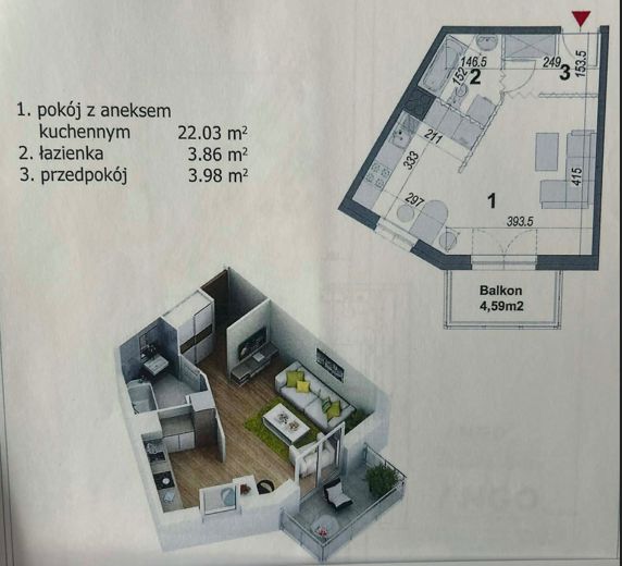 Mieszkanie 1-pokojowe Olsztyn, ul. Bartąska. Zdjęcie 8