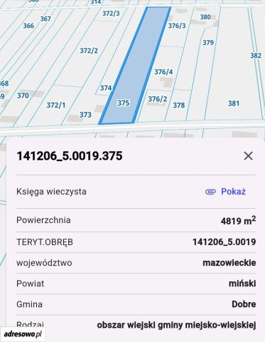Działka budowlana Mlęcin. Zdjęcie 1