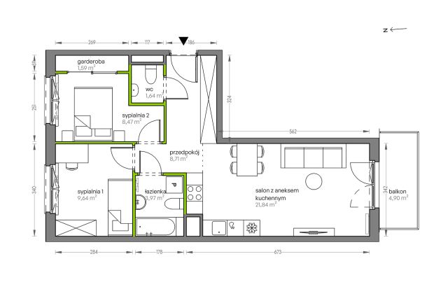 Mieszkanie 3-pokojowe Kraków Płaszów, ul. Myśliwska. Zdjęcie 25